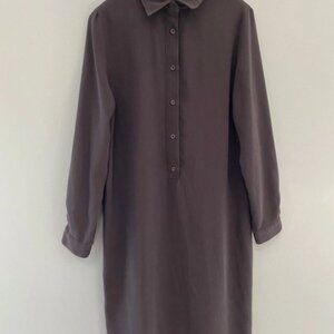Elliott Lauren Shirt Dress Size 10 Green Professional